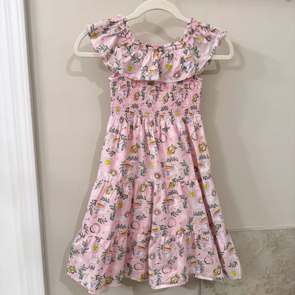 Mini Boden Girl Shirred Woven Midi Dress 7-8 years